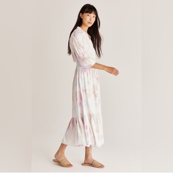 Z Supply Tie Dye Maxi Dress Button Down Front Sz M - Picture 4 of 13
